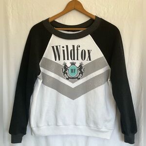Wildfox Black and White Logo Sweatshirt